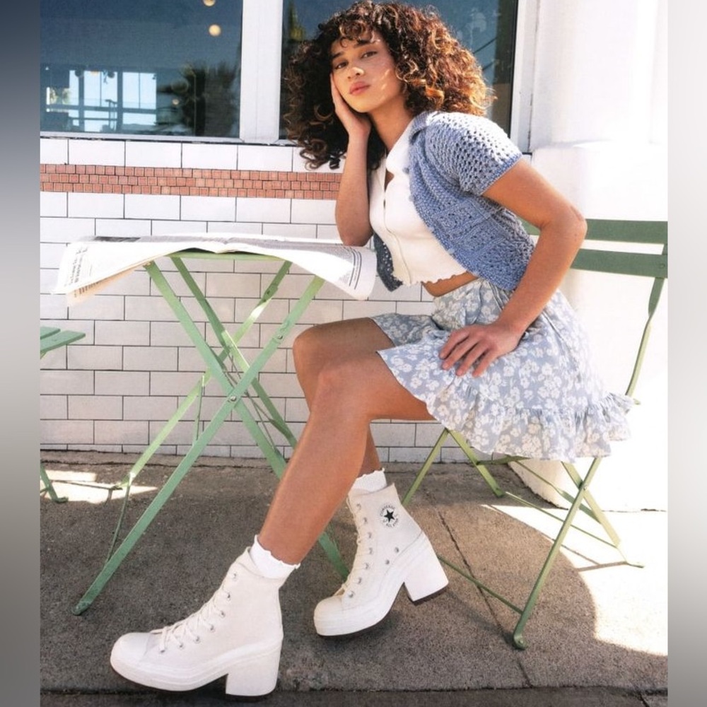 New w tags! Converse Women's White Heeled Boots NEW special edition